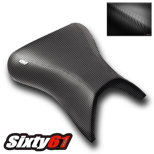 Kawasaki ZX6R Seat Cover 1998 1999 2000 2001 2002 Luimoto Black Front Ninja 02