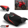 Ducati Panigale V4 Seat Covers 2018-2021 Red Veloce Luimoto Tec-Grip Front Rear