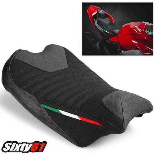 Ducati Panigale V4 Seat Cover 2018-2020 2021 Front Black Corsa Luimoto Suede