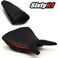 Yamaha R3 Seat Covers 2015-2024 2025 Tec-Grip Sport Luimoto Front Rear Red Black