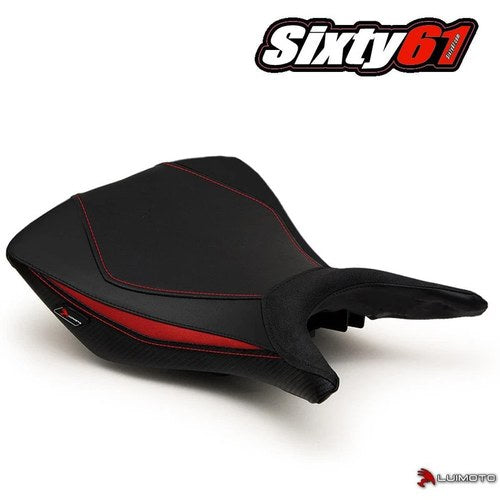 Yamaha R3 Seat Covers 2015-2023 2024 2025 Black Red Luimoto Tec-Grip Sport Front