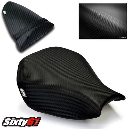 Kawasaki ZX10R Seat Covers 2006 2007 Luimoto Front Rear Black Carbon ZX 10R