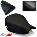 Kawasaki ZX10R Seat Covers 2006 2007 Luimoto Front Rear Black Carbon ZX 10R