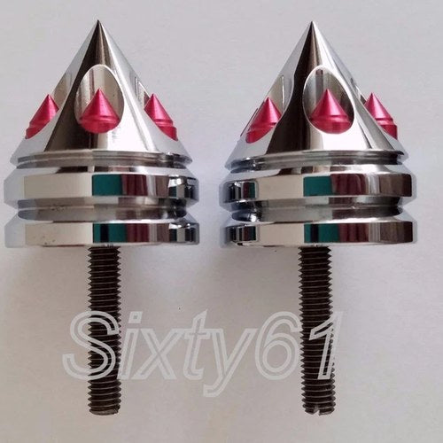 Gsxr 750 Bar Ends Suzuki Chrome Red 1997-2015 2016 2017 2018 2019 2020 2021 2022