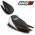 Ducati Panigale 1199 Seat Covers 2011-2015 Luimoto White Veloce Front Rear Black