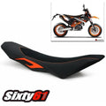 KTM Enduro R Smc-R Seat Cover Luimoto 2008-2018 Suede Carbon Black Orange