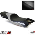 Yamaha FZ6 Seat Cover 2004-2010 2011 Luimoto Front Black Silver Carbon Fiber
