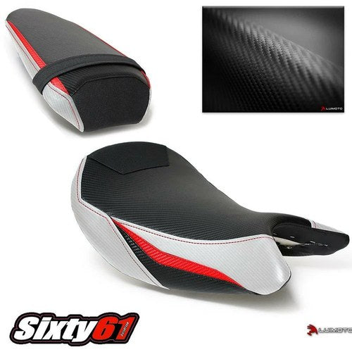 Suzuki Gsxs 1000 Seat Covers 2015-2019 2020 Luimoto Front Rear Red White Carbon