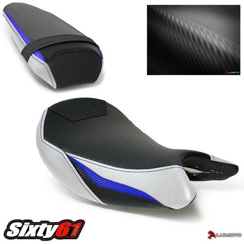 Suzuki Gsxs 1000 Seat Covers 2015-2019 2020 Luimoto Front Rear Blue White Carbon