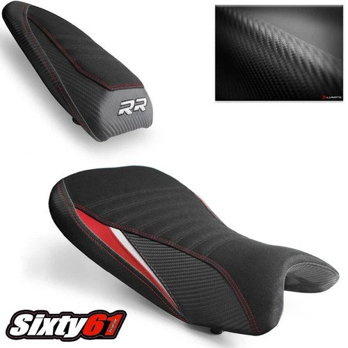 BMW S1000RR Seat Covers 2019-2024 2025 Luimoto Motorsports Front Rear Red Black
