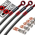 Gsxs 750 Brake Lines (ABS) 2015-2019 (5 lines) Suzuki Front Rear Red Carbon