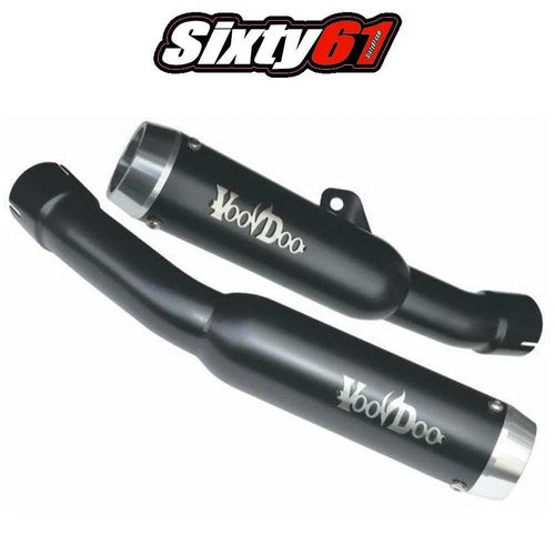 Voodoo Exhaust ZX14R 2012-2024 2025 2026 Black Kawasaki ZX14 Mini Meg Dual Steel