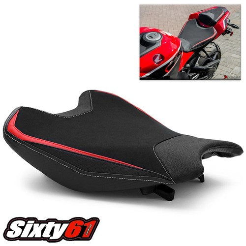 Honda Cbr 1000RR Seat Cover 2017-2025 2026 Luimoto Red Black White Stitch Front
