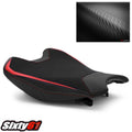 Honda Cbr 1000RR Seat Cover 2017-2024 2025 2026 Luimoto Black Red Stitch Front
