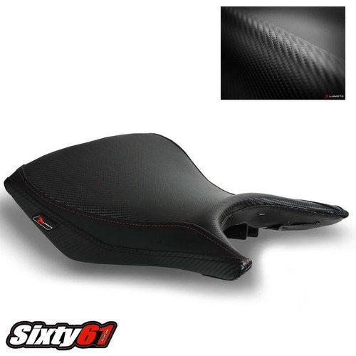 Yamaha R3 Seat Cover 2015-2020 2021 2022 2023 2024 2025 Luimoto Black Red Stitch