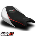 Ducati Panigale 899 Seat Cover 2013-2015 Luimoto Veloce Tec-Grip Black White