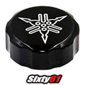 Yamaha R1 R6 Black Brake Master Cylinder Oil Filter Fluid Reservoir Cover Cap