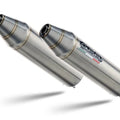 Gpr Exhaust Aprilia Dorsoduro 750 2008-2016 Pair Racing Slip-On Deeptone Inox
