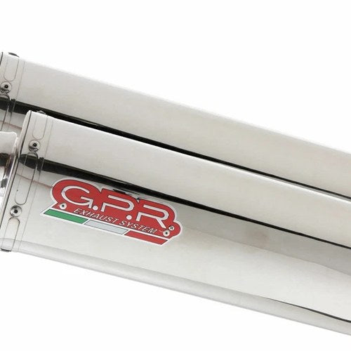 Gpr Exhaust Aprilia Pegaso Strada 650 2005-2009 Pair Homolog Slip-On Trioval