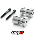 Yamaha R6 Chrome Swingarm Spools Engraved 1999-2016 2017 2018 2019 2020 Sliders