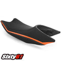 KTM 1290 Super Duke R Seat Cover 2017-2019 Luimoto Black Orange Tec-Grip Suede