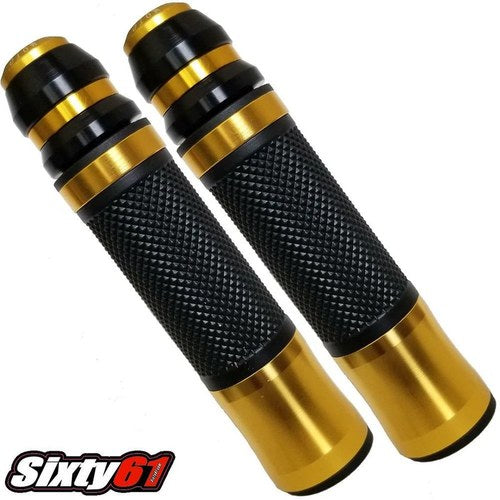 Yamaha R1 R3 R6 Gold Black Grips 2000-2025 2026 Comfort Racing Hand Bar Ends