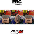 KTM 1090 1190 1290 Adventurer Brake Pads Ebc Front and Rear HH Sintered 3 sets