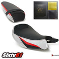 Suzuki Gsxs 1000 Seat Covers with Gel 2015-2020 Luimoto Front White Red Carbon