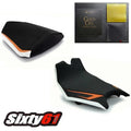 KTM RC8 RC8R Seat Covers with Gel 2008-2015 Luimoto Front Rear Black Carbon