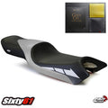 Yamaha FZ6 Seat Cover with Gel 2004-2011 Luimoto Front Black Silver Carbon Fiber
