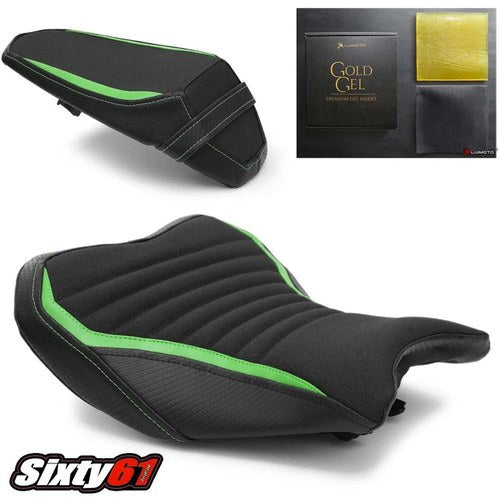 Kawasaki Z900 Seat Covers with Gel 2017 2018 2019 Luimoto Green Black Carbon