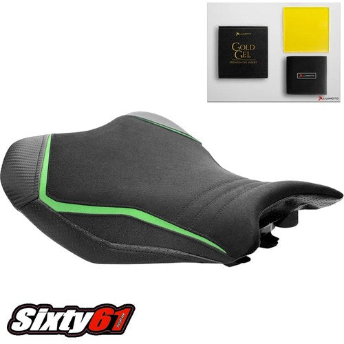 Kawasaki Z900 Seat Cover with Gel 2020-2022 2023 Luimoto Black Suede Tec-Grip