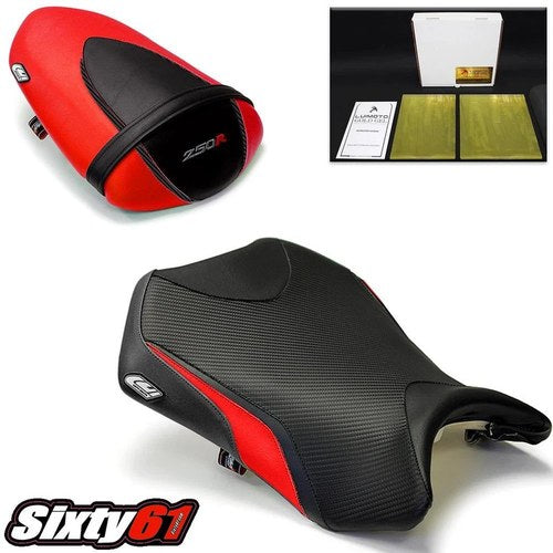 Kawasaki Ninja 250R EX250 Seat Covers with Gel 2008-2012 Red Front Rear Luimoto