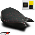 Ducati Panigale 899 959 1299 Seat Cover with Gel 2013-2018 Luimoto Suede Red