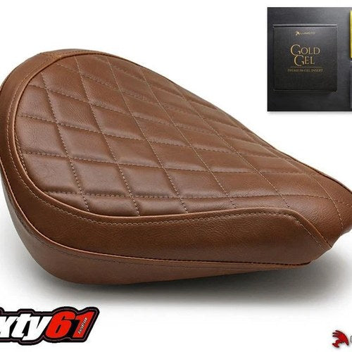 Honda Rebel 300 500 Seat Cover with Gel Pad 2017-2023 2024 Luimoto Brown Front