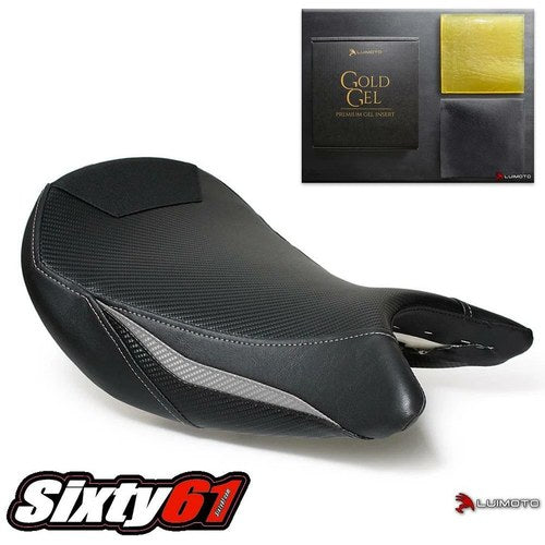 Suzuki Gsxs 1000 Seat Cover with Gel 2015-2020 Luimoto Front Gray Black Carbon