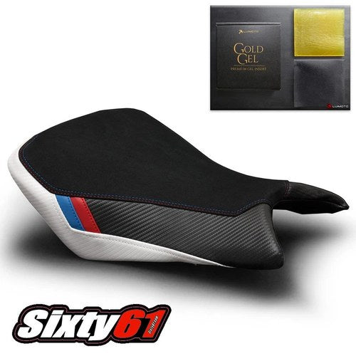 BMW S1000RR Seat Covers with Gel 2015 2016 2017 2018 Luimoto Motorsports Black