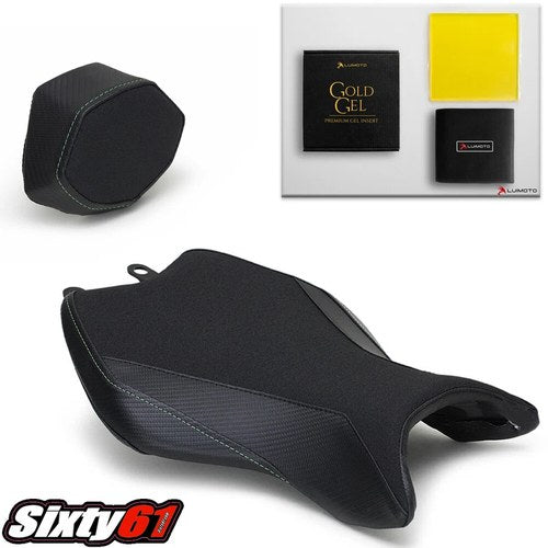 Kawasaki H2 Seat Covers with Gel 2015-2026 with Cowl Cover Luimoto Black Carbon