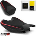 Honda Cbr 1000RR Seat Covers with Gel 2017-2026 Luimoto Suede Red White Stitch