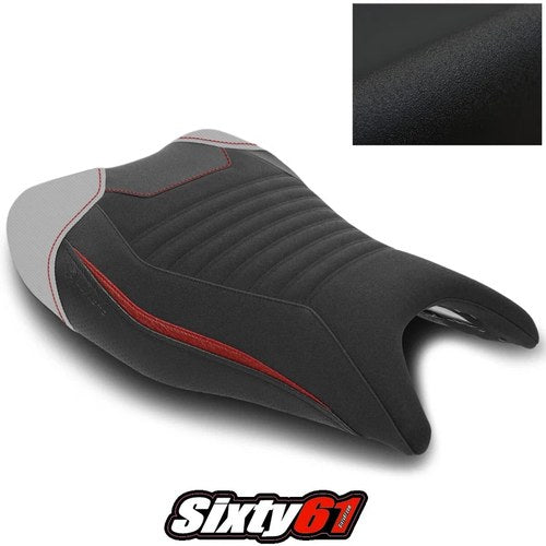 Suzuki Hayabusa Seat Cover 2021-2024 2025 Luimoto White Red Black Tec-Grip Suede