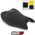 Suzuki Hayabusa Seat Cover and gel 2021-2025 Luimoto Black Orange Tec-Grip Suede