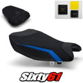 Suzuki Gsxr 1000 Seat Cover Rear and Gel 2017-2024 Luimoto Blue Suede Tec-Grip