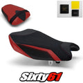 Suzuki Gsxr 1000 Seat Covers and Gel 2017-2023 2024 Red Luimoto Tec-Grip Suede
