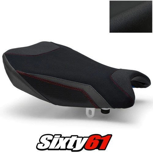 Suzuki Gsxr 1000 Seat Cover 2017-2024 Front Black Red Luimoto Tec-Grip Suede