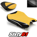 Suzuki Gsxr 600 750 Seat Cover 2011-2025 2026 Front Rear Yellow Luimoto Carbon