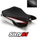 Suzuki Gsxr 600 750 Seat Cover 2011-2025 2026 Front White Red Luimoto Carbon