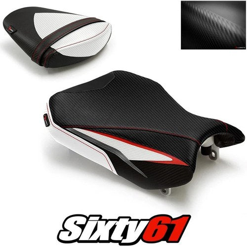 Suzuki Gsxr 600 750 Seat Cover 2011-2026 Front Rear White Red Luimoto Carbon
