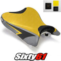 Suzuki Gsxr 600 750 Seat Cover with Gel 2008 2009 2010 Yellow Luimoto Carbon