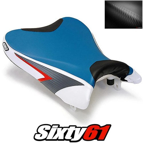 Suzuki Gsxr 600 750 Seat Cover 2008 2009 2010 Front Blue Luimoto Carbon