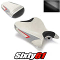 Suzuki Gsxr 600 750 Seat Cover 2008-2010 Front Rear Silver Red Luimoto Carbon